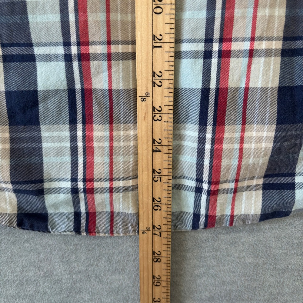 Superdry Co Mens Plaid Button Down Shirt Blue Red Long Sleeve MS4AE03F Large - Picture 9 of 9